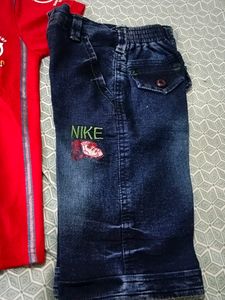 Tshirt With Three Fourth Shorts For 3 To 4 Year