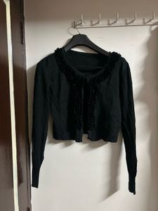 Black Cropped Cardigan