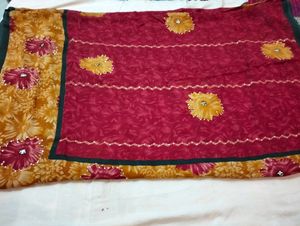 Red and Yellow Saree