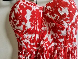 Red &amp; White Floral Dress