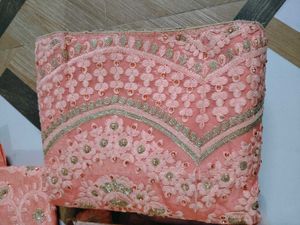 Elegant Peach Lehenga Choli Set