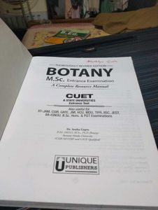 MSc Entrance Book Botany By Dr Anshu Gupta