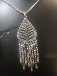 new oxidised Silver Tone Pendant Necklace