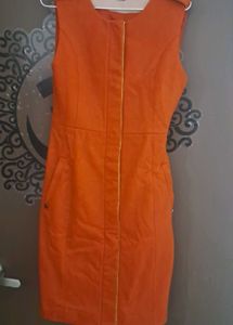 Classic Rust Colour Bodycon Dress