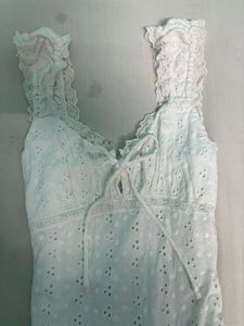 White Eyelet Mini Dress