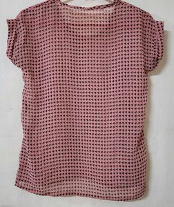 Elegant Chiffon Peach Top