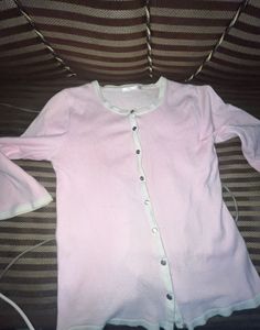 Pink Button-Down Top