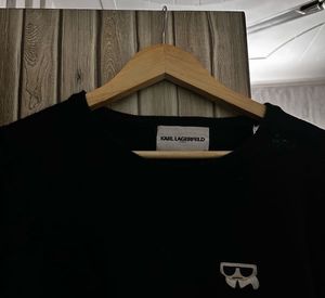 Karl Lagerfeld Black Wool Sweater