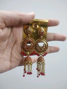 Golden Red Earrings (Sale!)