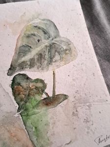 Summer Lime Thoughts And Abstract Plant Pot Artwork