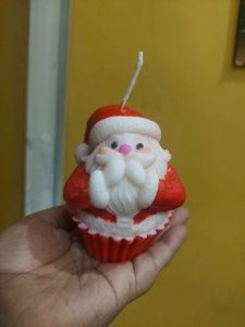 Festive Santa Claus Candle