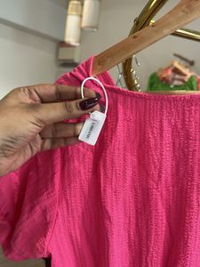 Urbanic Pink Tie-Front Mini Dress