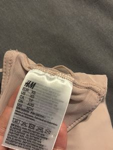 H&amp;M Padded Jersey Bandeau Bra Xs