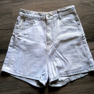 Denim High-Waisted Shorts