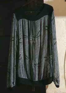 Patterned Long Sleeve Top