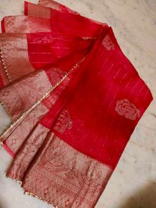 organza beautiful 😍 saree no blouse