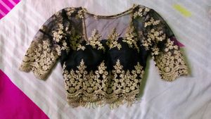 Embroidery Blouse With Tassel