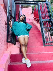 Cozy Green V-Neck Knit Sweater