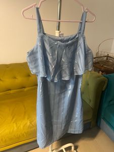 The Label Life Powder Blue Ruffle Dress