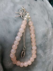 Rose gold colour Beaded Bracelet