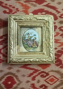 Vintage Framed Porcelain Miniature