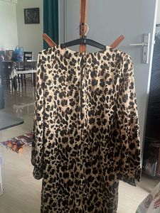 Animal Print Long Sleeve Dress