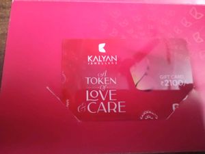 Kalyan Jewellers Gift Card Worth 2100