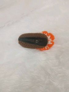 Crochet Flower Hair Clip