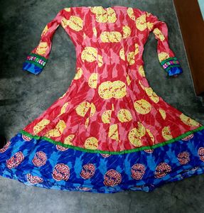 Ethnic Mirror Work Pure Cotton Kurta