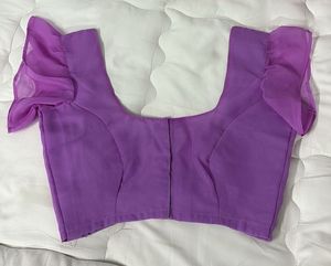 Lavender Ruffle Sleeve Blouse