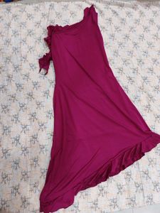 ZARA fuchsia Ruffle dress