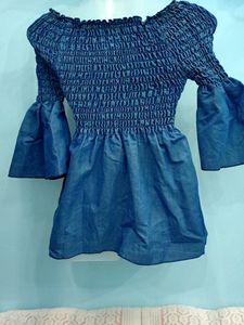 New Look Denim Top 32,34 Size