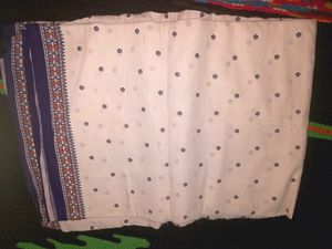 Flower Printed Cotton Saree