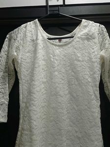 Elegant White Lace Dress