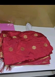 Red Embroidered Dupatta