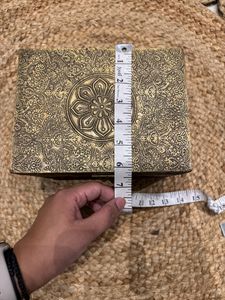 Wooden Vintage Box With Brass