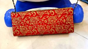 Womens Party Wear Red Sling Clutch from Pantaloons