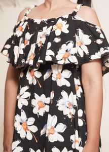 Summary knee length flower printed dress