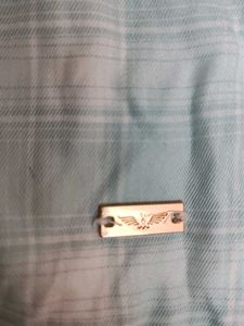 Light Sea Greenish Blue Plaid Button-Down