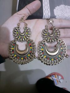 Boho Chic Colorful Statement Earrings