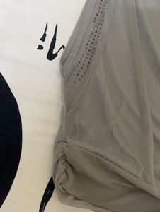 Sleeveless embellished Gray Shimmery Top