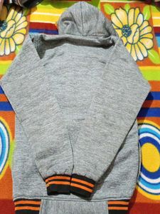 Grey Printed Zip-Up Jacket