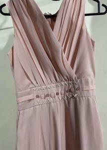 Women Pink Wrap Detail Jumpsuit