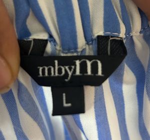 Blue&amp;White striped Shorts