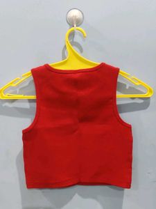 Red Cropped Tank Top