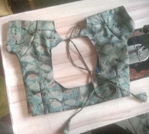 Green Printed Blouse