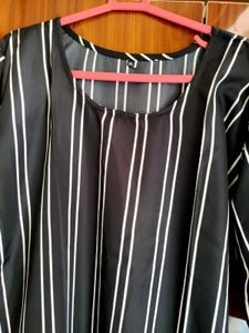 Striped A-Line Kurta- XL