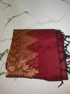 Maroon Banarasi Silk Saree