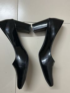 black block heel pumps - UK 7