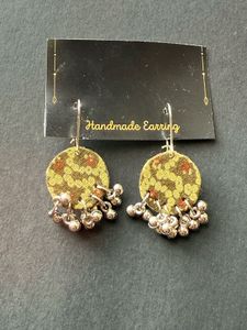 Handcrafted Fabric Jhumki Earrings 🌿✨